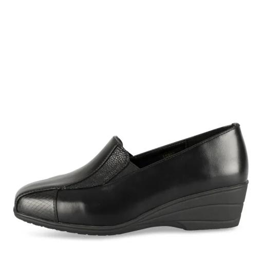 Mocassins NOIR Femme Motif Uni A Enfiler