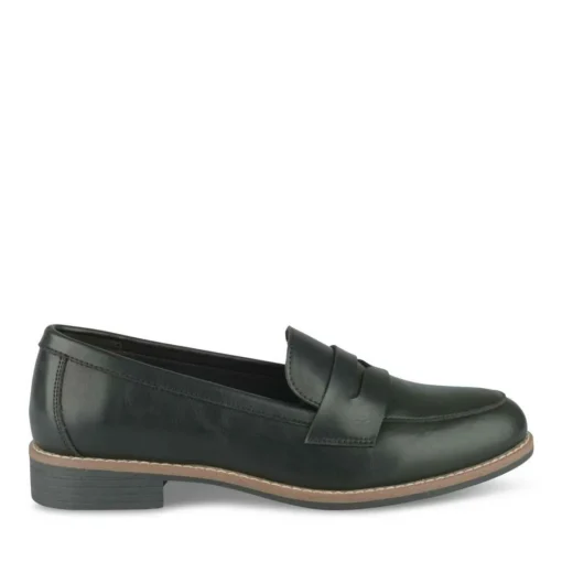Mocassins NOIR Femme Motif Uni A Enfiler