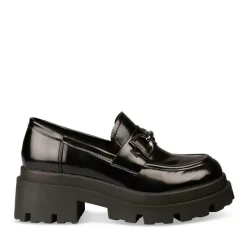Mocassins NOIR Femme Motif Vernis A Enfiler