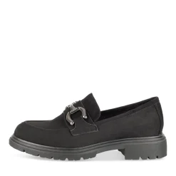 Mocassins NOIR Femme Motif Uni Lacets