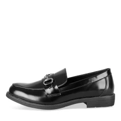 Mocassins NOIR Femme Motif Uni A Enfiler