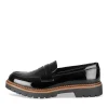 Mocassins NOIR Femme Motif Vernis A Enfiler