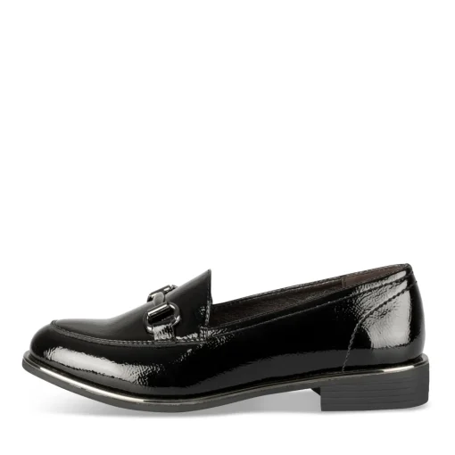 Mocassins NOIR Femme Motif Uni A Enfiler