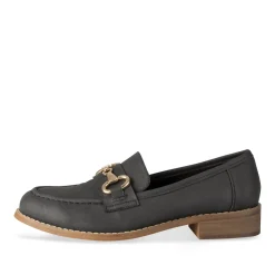 Mocassins NOIR Femme Motif Uni A Enfiler