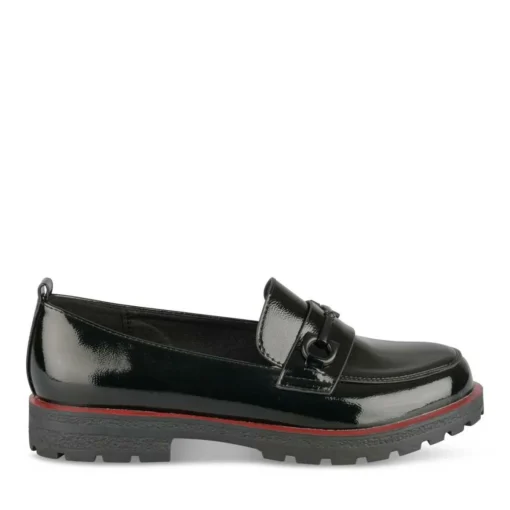 Mocassins NOIR Femme Motif Uni A Enfiler