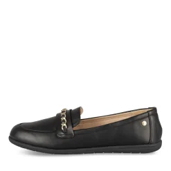 Mocassins NOIR Femme Motif Uni A Enfiler
