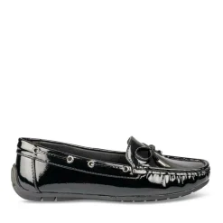 Mocassins NOIR Femme Motif Vernis A Enfiler