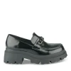 Mocassins NOIR Femme Motif Uni A Enfiler
