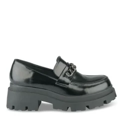Mocassins NOIR Femme Motif Uni A Enfiler