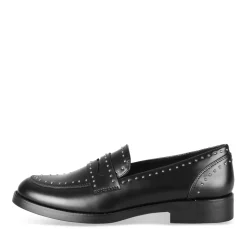 Mocassins NOIR Femme Motif Clouté A Enfiler