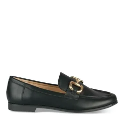 Mocassins NOIR Femme Motif Chaîne A Enfiler
