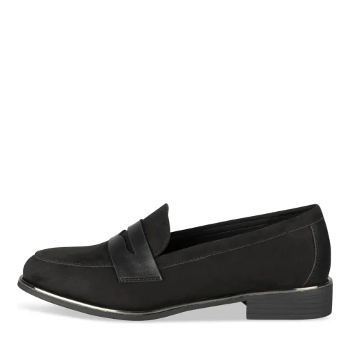 Mocassins NOIR Femme Motif Uni A Enfiler