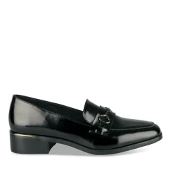 Mocassins NOIR Femme Motif Chaîne A Enfiler