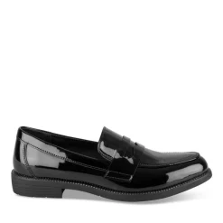 Mocassins NOIR Femme Motif Vernis A Enfiler