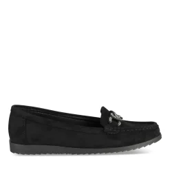 Mocassins NOIR Femme Motif Uni A Enfiler