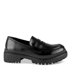 Mocassins NOIR Femme Motif Uni A Enfiler