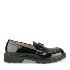 Mocassins NOIR Femme Motif Uni A Enfiler