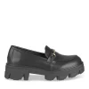 Mocassins NOIR Femme Motif Chaîne A Enfiler