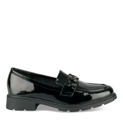 Mocassins NOIR Femme Motif Chaîne A Enfiler