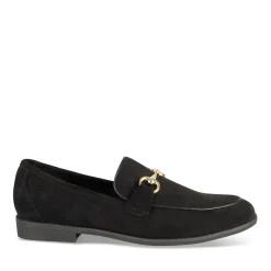 Mocassins NOIR Femme Motif Uni Lacets