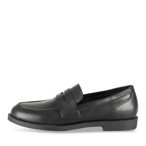 Mocassins NOIR Femme Motif Uni Lacets