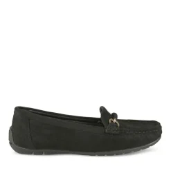 Mocassins NOIR Femme Motif Chaîne A Enfiler