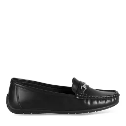 Mocassins NOIR Femme Motif Uni A Enfiler