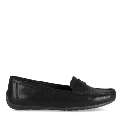 Mocassins NOIR Femme Motif Uni A Enfiler