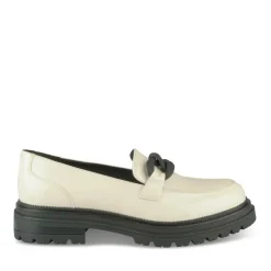 Mocassins NOIR Femme Motif Chaîne A Enfiler