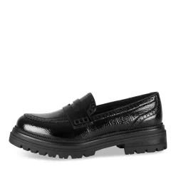 Mocassins NOIR Femme Motif Vernis A Enfiler