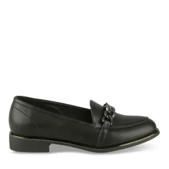 Mocassins NOIR Femme Motif Chaîne A Enfiler