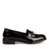 Mocassins NOIR Femme Motif Vernis A Enfiler