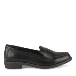 Mocassins NOIR Femme Motif Uni A Enfiler