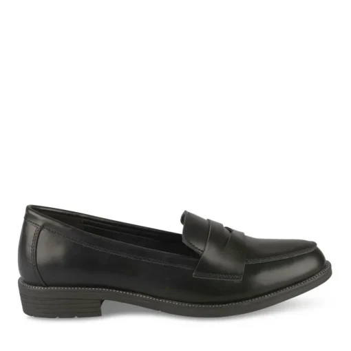 Mocassins NOIR Femme Motif Uni A Enfiler