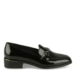 Mocassins NOIR Femme Motif Chaîne A Enfiler