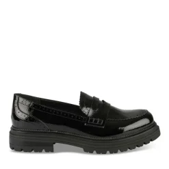 Mocassins NOIR Femme Motif Uni A Enfiler