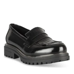 Mocassins NOIR Femme Motif Uni A Enfiler