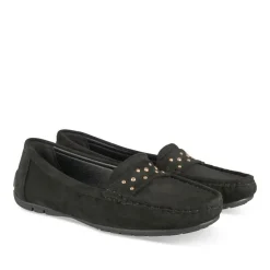 Mocassins NOIR Femme Motif Uni A Enfiler