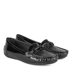 Mocassins NOIR Femme Motif Uni A Enfiler