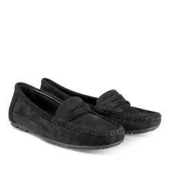 Mocassins NOIR Femme Motif Uni A Enfiler