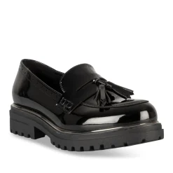 Mocassins NOIR Femme Motif Uni A Enfiler