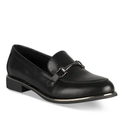 Mocassins NOIR Femme Motif Uni A Enfiler