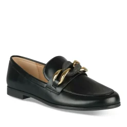 Mocassins NOIR Femme Motif Chaîne A Enfiler