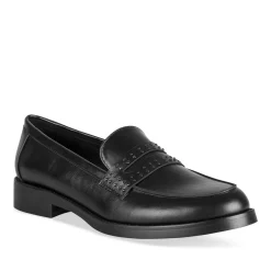 Mocassins NOIR Femme Motif Clouté A Enfiler