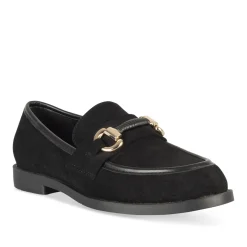 Mocassins NOIR Femme Motif Uni Lacets