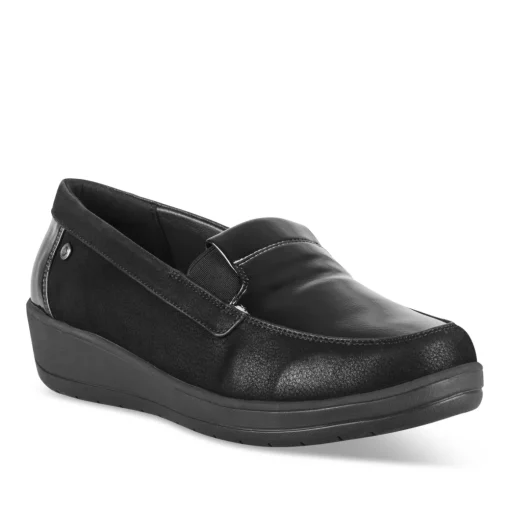 Mocassins NOIR Femme Motif Uni A Enfiler