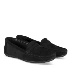 Mocassins NOIR Femme Motif Uni A Enfiler