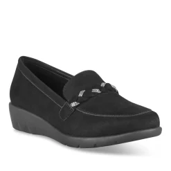 Mocassins NOIR Femme Motif Uni A Enfiler