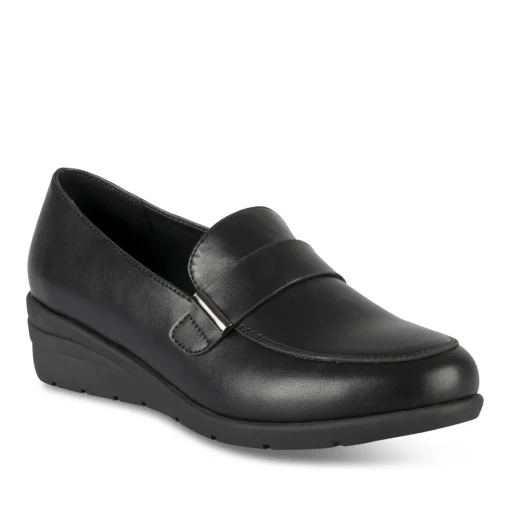 Mocassins NOIR Femme Motif Uni A Enfiler