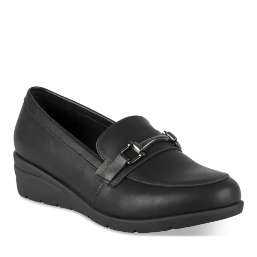 Mocassins NOIR Femme Motif Uni A Enfiler